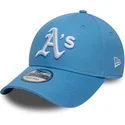 gorra-curva-azul-claro-ajustable-9forty-league-essential-de-oakland-athletics-mlb-de-new-era