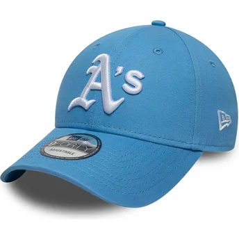 Gorra curva azul claro ajustable 9FORTY League Essential de Oakland Athletics MLB de New Era