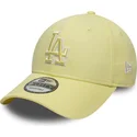 gorra-curva-amarilla-ajustable-con-logo-amarillo-9forty-team-outline-de-los-angeles-dodgers-mlb-de-new-era