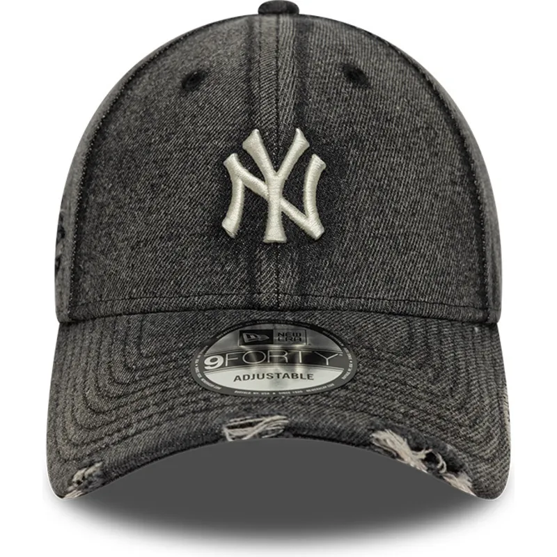 gorra-curva-negra-ajustable-9forty-acid-wash-denim-de-new-york-yankees-mlb-de-new-era
