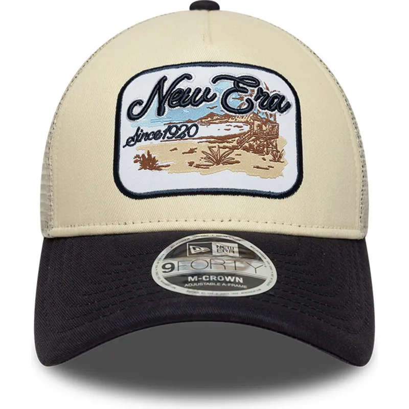 gorra-trucker-beige-y-azul-marino-9forty-m-crown-a-frame-de-new-era