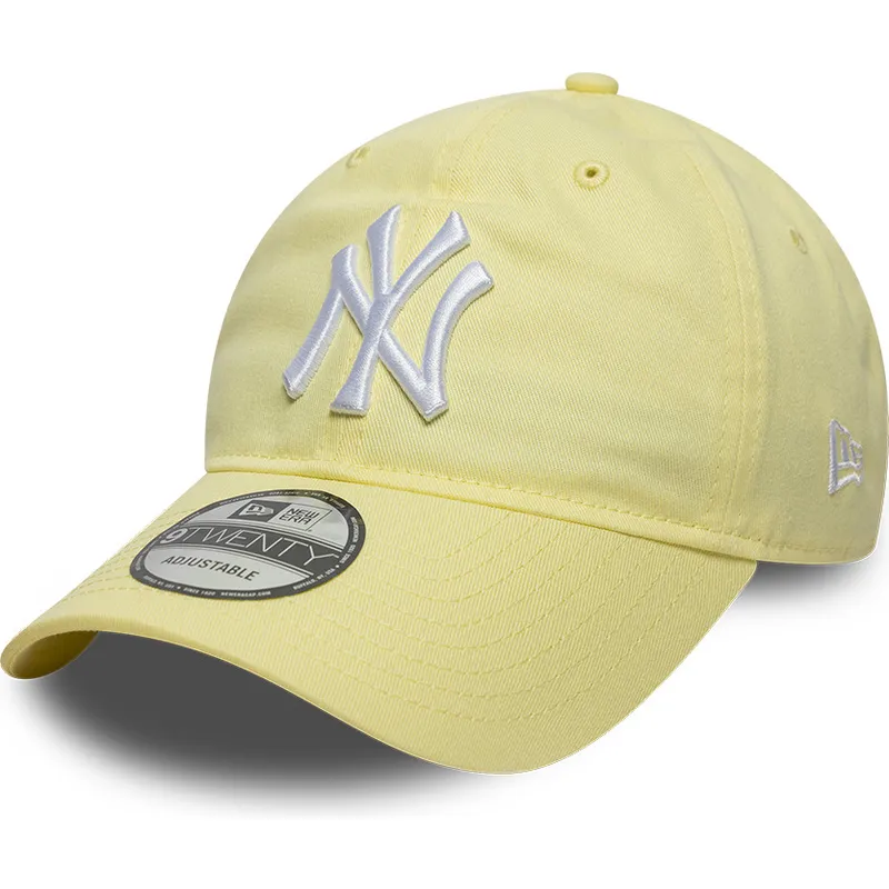gorra-curva-amarilla-claro-ajustable-9twenty-league-essential-de-new-york-yankees-mlb-de-new-era