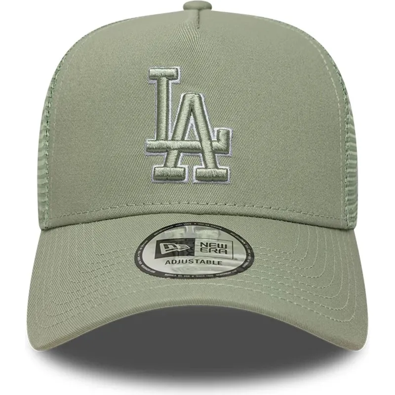 gorra-trucker-verde-con-logo-verde-a-frame-outline-de-los-angeles-dodgers-mlb-de-new-era