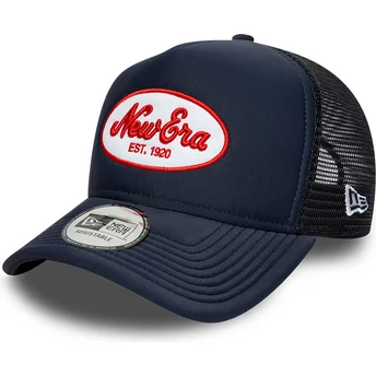Gorra trucker azul marino A Frame Oval Foam Patch de New Era
