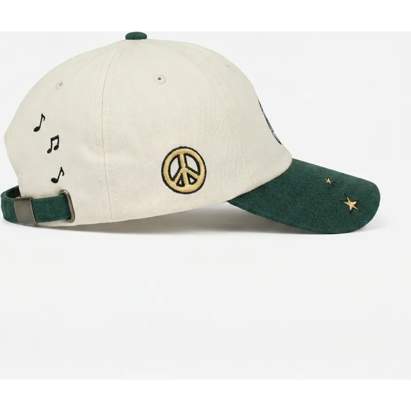 gorra-curva-khaki-y-verde-ajustable-music-world-music-shapes-identity-the-90s-de-homenage