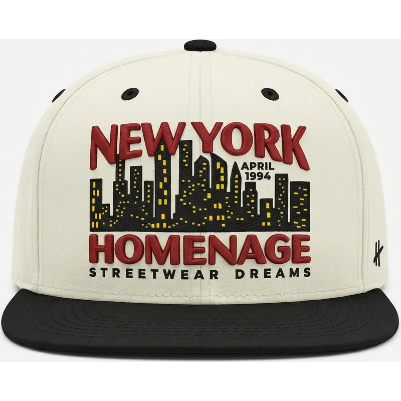 gorra-plana-beige-y-negra-snapback-nysky-skylines-the-snap-de-homenage