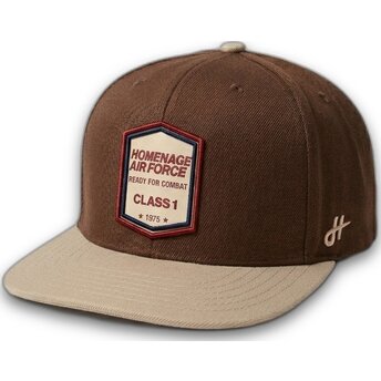 Gorra plana marrón oscuro snapback Squadron Military Surplus The Retro de Homenage