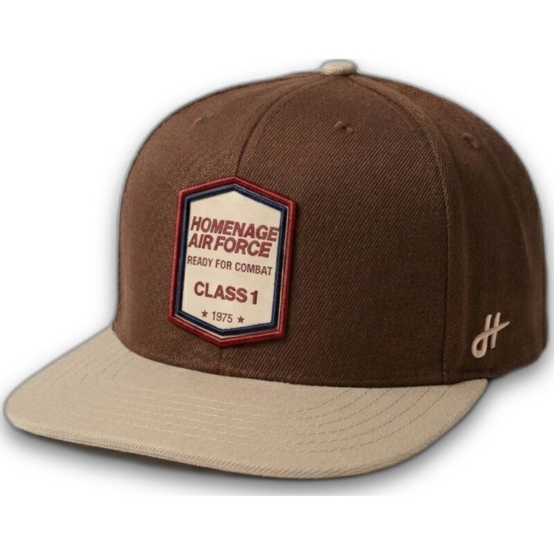 gorra-plana-marron-oscuro-snapback-squadron-military-surplus-the-retro-de-homenage