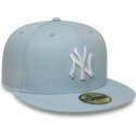 gorra-plana-azul-claro-ajustada-59fifty-league-essential-de-new-york-yankees-mlb-de-new-era