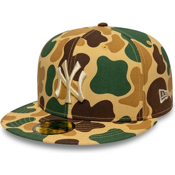 Gorra plana camuflaje ajustada con logo beige 59FIFTY Camo de New York Yankees MLB de New Era