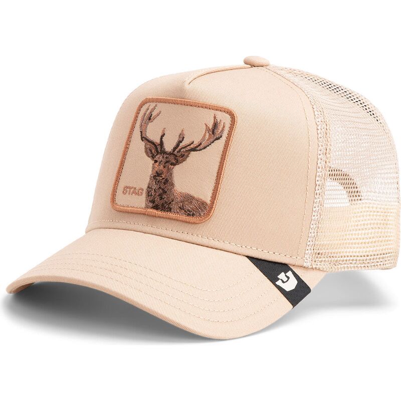 gorra-trucker-beige-ciervo-blur-stag-the-farm-de-goorin-bros