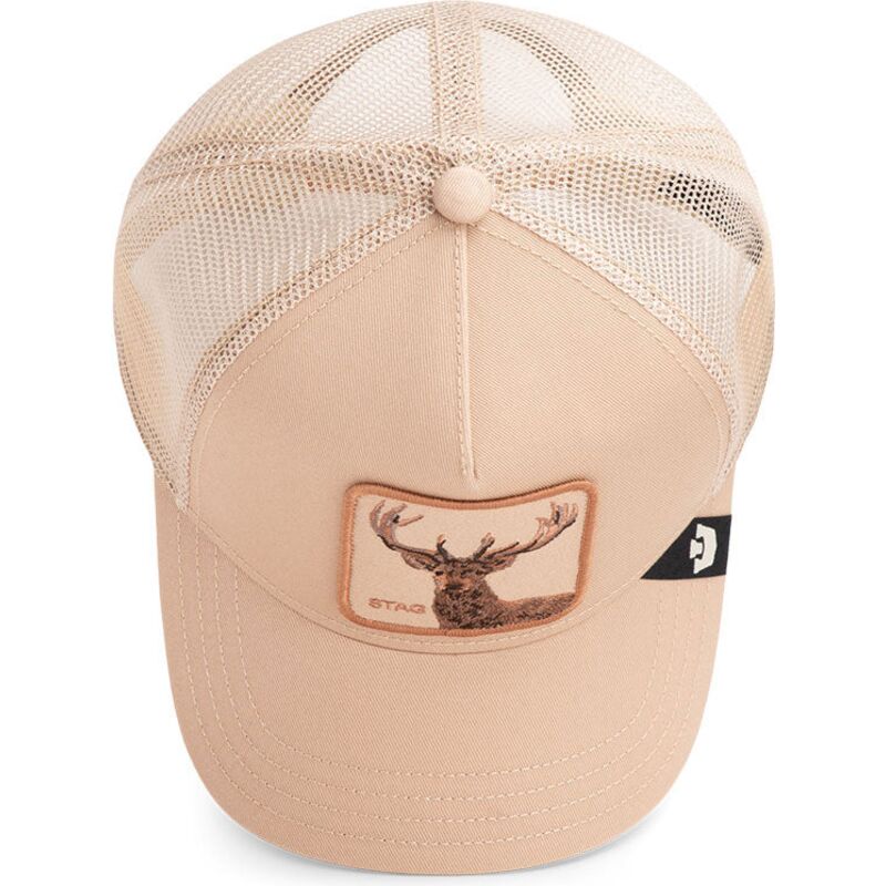 gorra-trucker-beige-ciervo-blur-stag-the-farm-de-goorin-bros