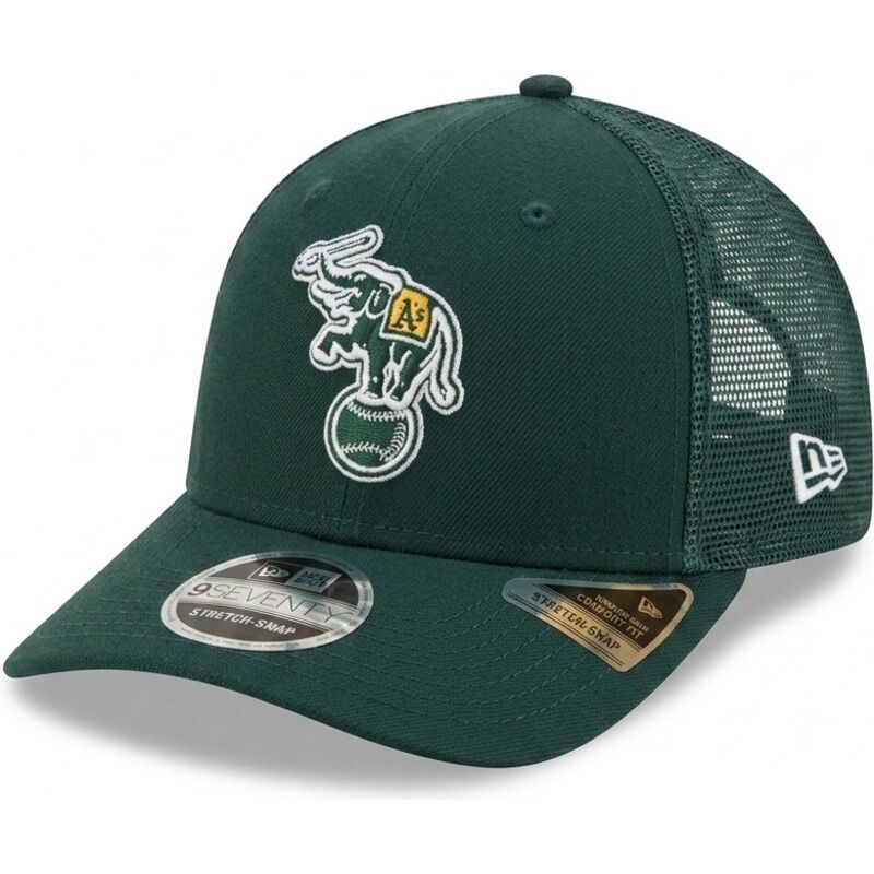 gorra-trucker-verde-9seventy-stretch-snap-evergreen-de-oakland-athletics-mlb-de-new-era