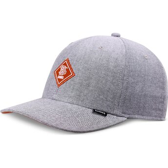 Gorra curva gris ajustable con logo rojo TrueFit OxfordContra de Djinns