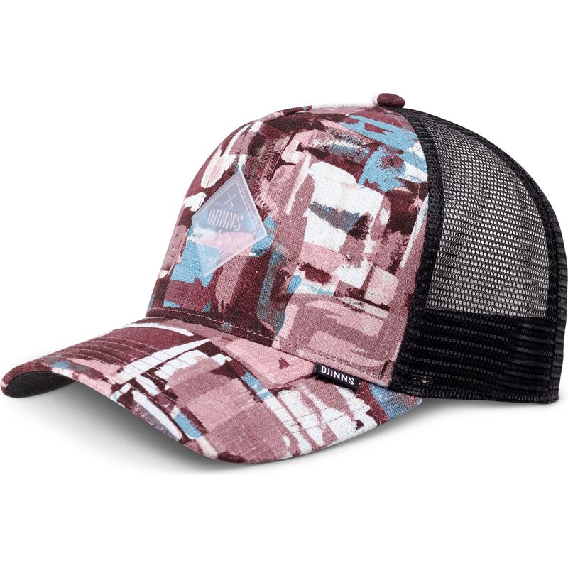 gorra-trucker-roja-y-azul-hft-patternabstract-de-djinns