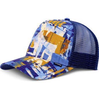 Gorra trucker azul y marrón HFT PatternAbstract de Djinns
