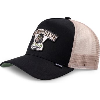 Gorra trucker negra y beige HFT Do Nothing Club Gorilla de Djinns