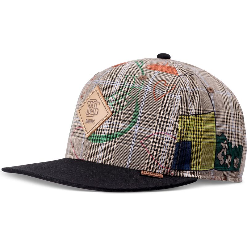 gorra-plana-gris-y-negra-snapback-crinklecheck-de-djinns