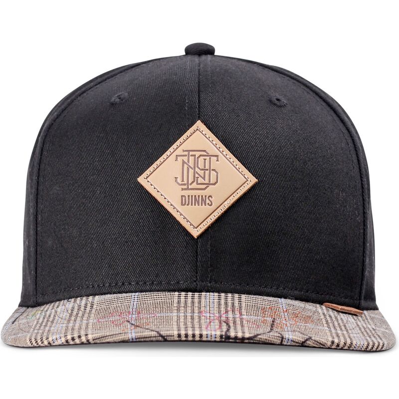 gorra-plana-negra-y-gris-snapback-crinklecheck-rev-de-djinns