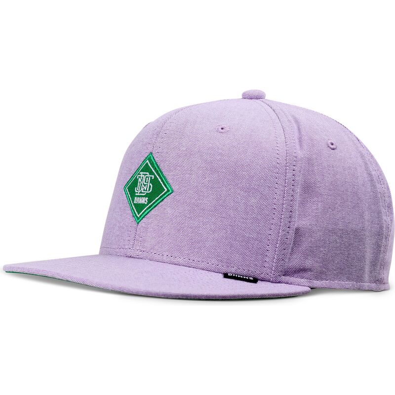 gorra-plana-violeta-snapback-con-logo-verde-oxfordcontra-de-djinns