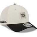 gorra-curva-beige-y-negra-snapback-9forty-m-crown-training-pack-2026-de-las-vegas-raiders-nfl-de-new-era