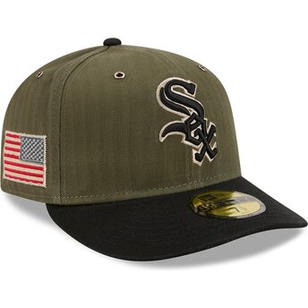 Gorra curva verde ajustada 59FIFTY Pre-Curved American Herringbone de Chicago White Sox MLB de New Era