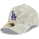 gorra-curva-beige-ajustada-59forty-a-frame-leafy-palm-de-los-angeles-dodgers-mlb-de-new-era