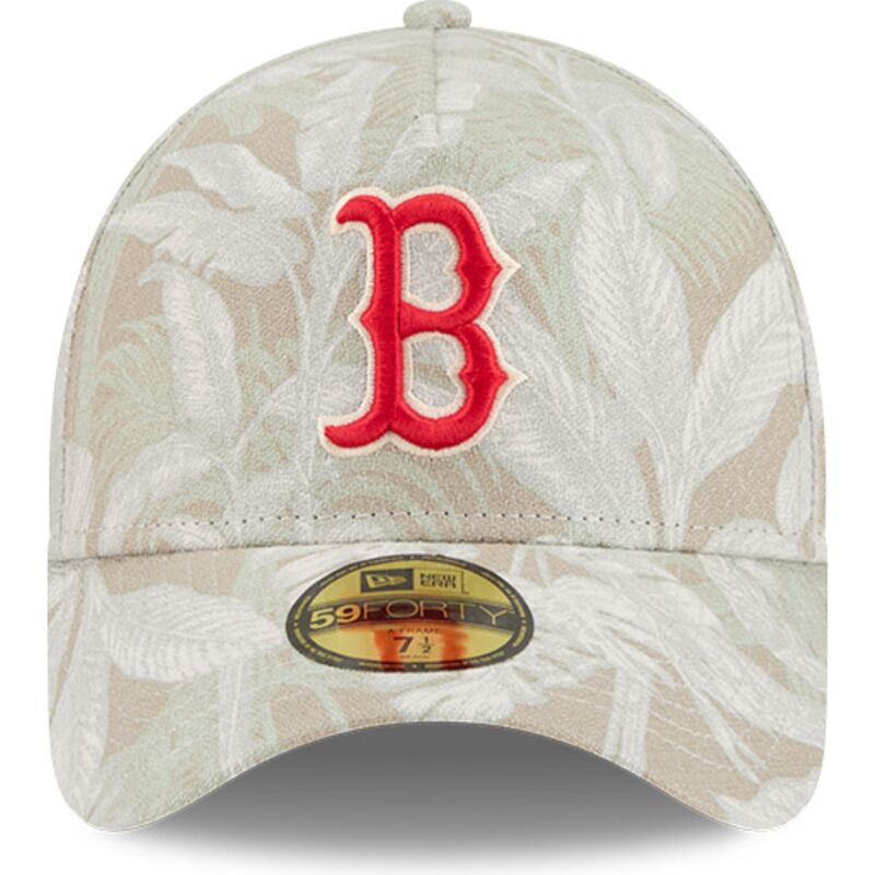 gorra-curva-beige-ajustada-59forty-a-frame-leafy-palm-de-boston-red-sox-mlb-de-new-era