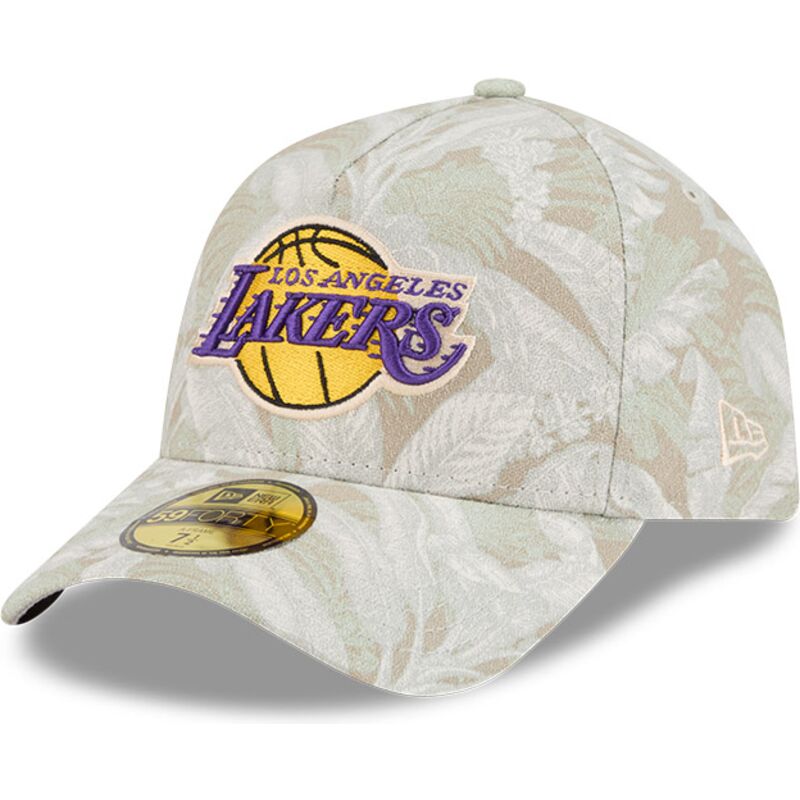 gorra-curva-beige-ajustada-59forty-a-frame-leafy-palm-de-los-angeles-lakers-nba-de-new-era