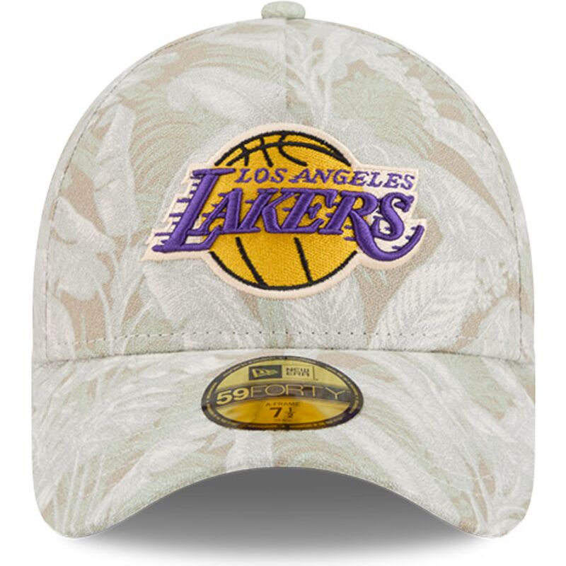 gorra-curva-beige-ajustada-59forty-a-frame-leafy-palm-de-los-angeles-lakers-nba-de-new-era