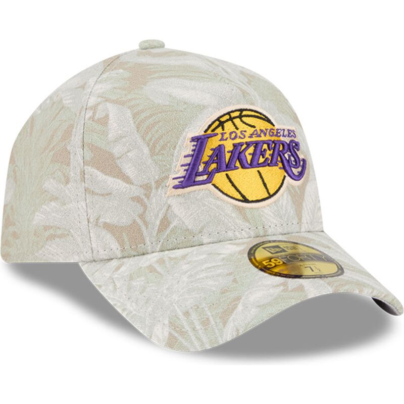 gorra-curva-beige-ajustada-59forty-a-frame-leafy-palm-de-los-angeles-lakers-nba-de-new-era