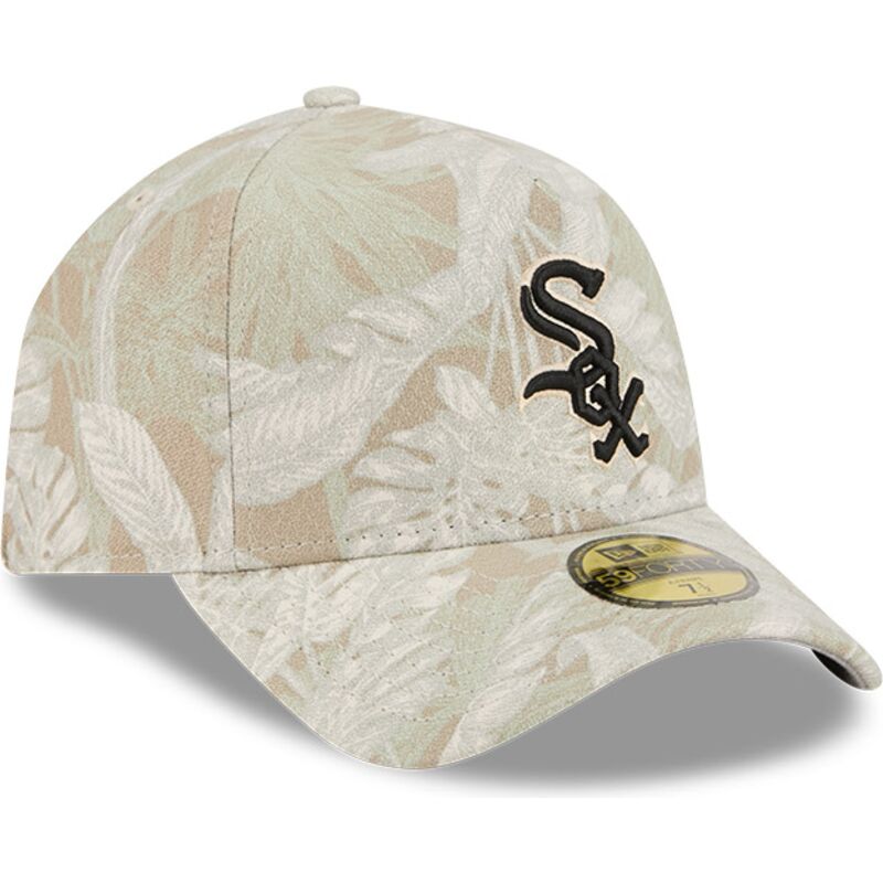 gorra-curva-beige-ajustada-59forty-a-frame-leafy-palm-de-chicago-white-sox-mlb-de-new-era