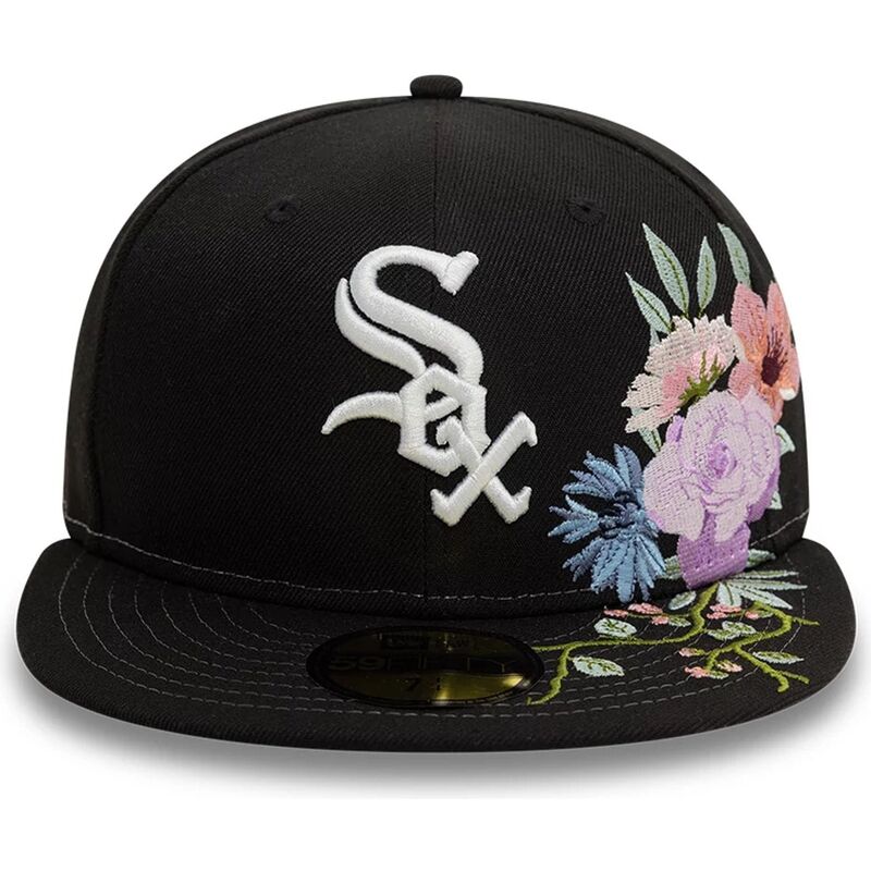 gorra-plana-negra-ajustada-59fifty-floral-de-chicago-white-sox-mlb-de-new-era