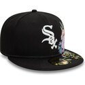 gorra-plana-negra-ajustada-59fifty-floral-de-chicago-white-sox-mlb-de-new-era