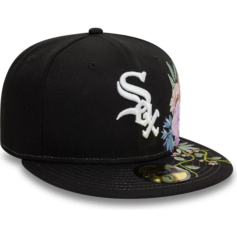 gorra-plana-negra-ajustada-59fifty-floral-de-chicago-white-sox-mlb-de-new-era