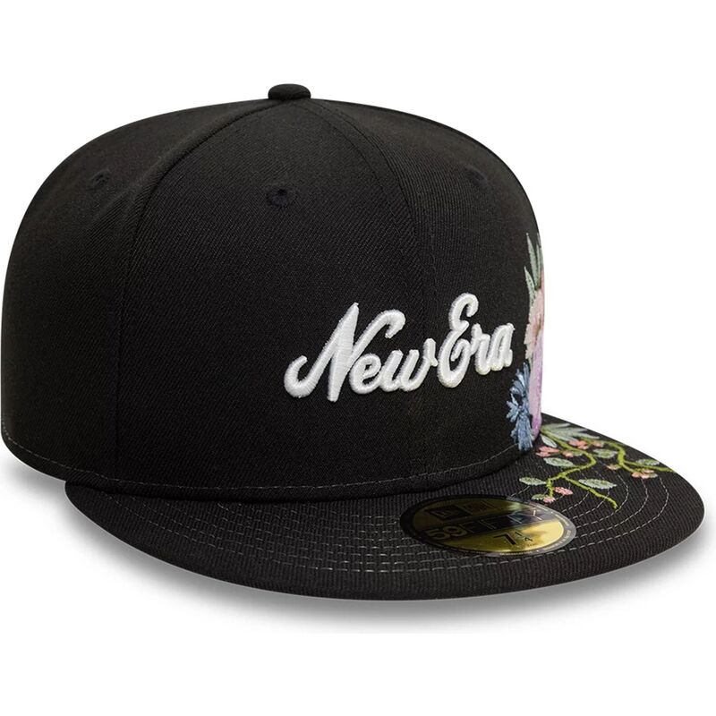 gorra-plana-negra-ajustada-59fifty-floral-emb-de-new-era gorra-plana-negra-ajustada-59fifty-floral-emb-de-new-era