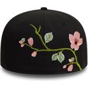 gorra-plana-negra-ajustada-59fifty-floral-emb-de-new-era