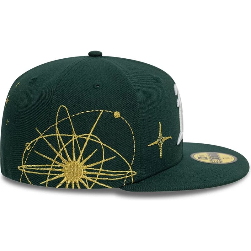 gorra-plana-verde-ajustada-59fifty-zodiac-de-oakland-athletics-mlb-de-new-era