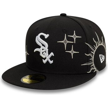 Gorra plana negra ajustada 59FIFTY Zodiac de Chicago...