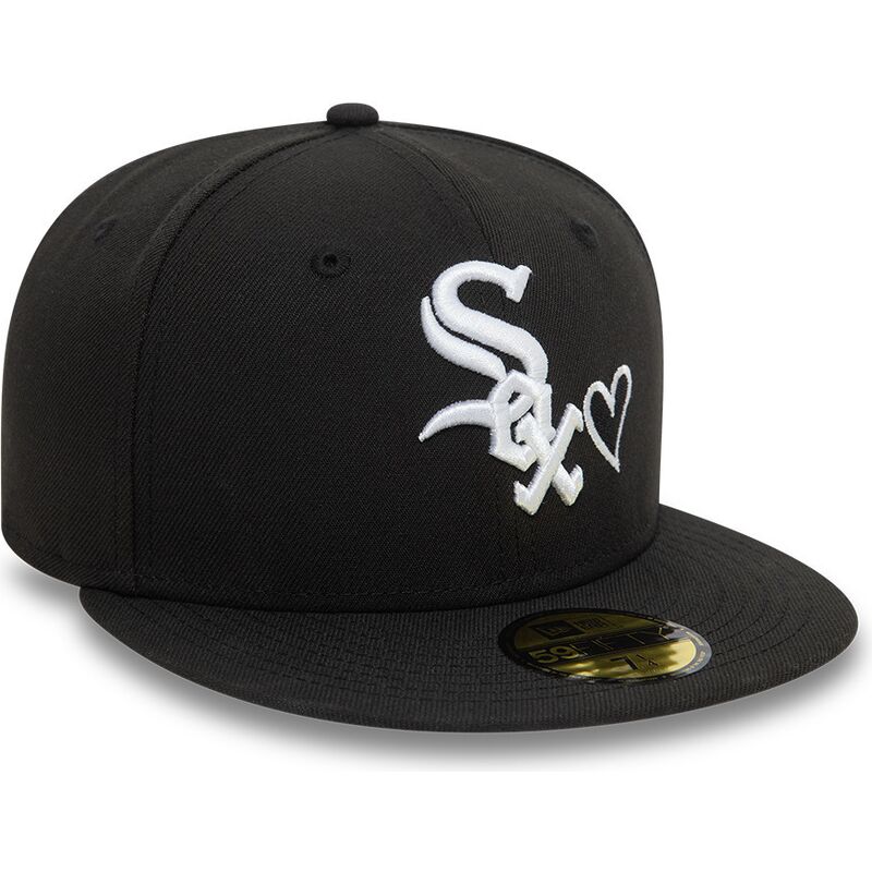 gorra-plana-negra-ajustada-59fifty-heart-icon-de-chicago-white-sox-mlb-de-new-era