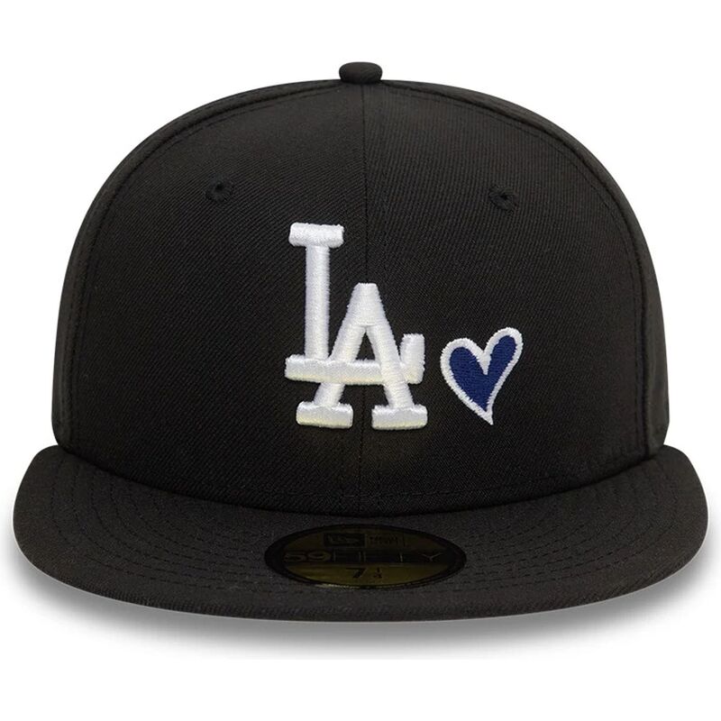 gorra-plana-negra-ajustada-59fifty-heart-icon-de-los-angeles-dodgers-mlb-de-new-era