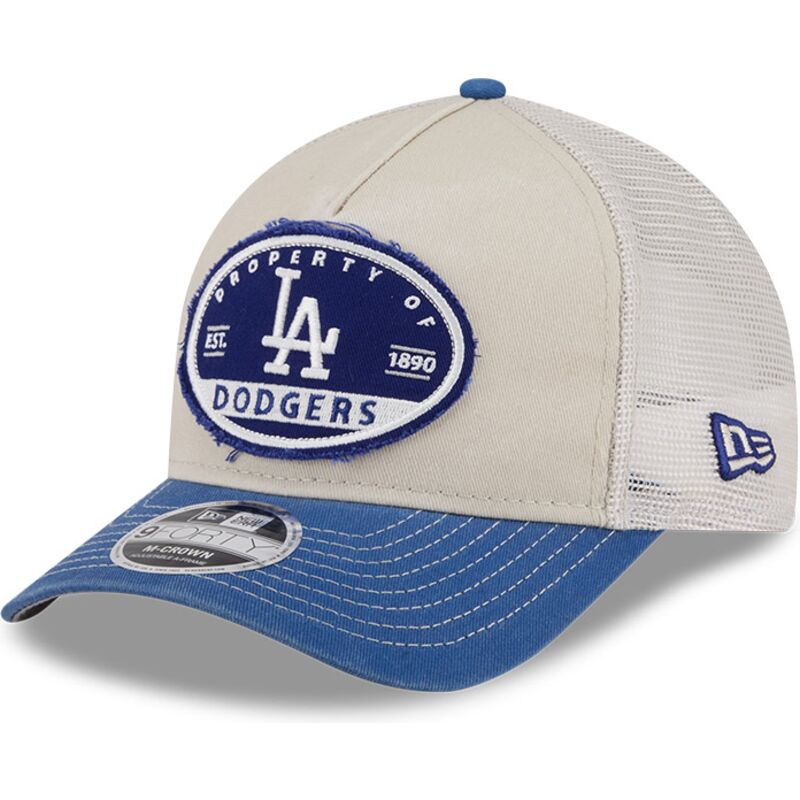 gorra-trucker-beige-y-azul-9forty-m-crown-a-frame-fray-de-los-angeles-dodgers-mlb-de-new-era