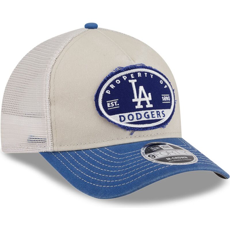 gorra-trucker-beige-y-azul-9forty-m-crown-a-frame-fray-de-los-angeles-dodgers-mlb-de-new-era