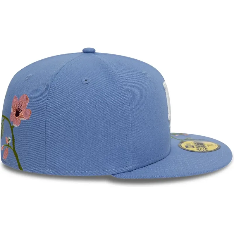 gorra-plana-azul-ajustada-59fifty-floral-de-los-angeles-dodgers-mlb-de-new-era