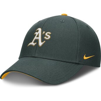 Gorra curva verde ajustable para niño Dri-Fit Club Structured de Oakland Athletics MLB de Nike