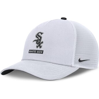 Gorra trucker blanca Primetime Dri-Fit Rise Structured de Chicago White Sox MLB de Nike