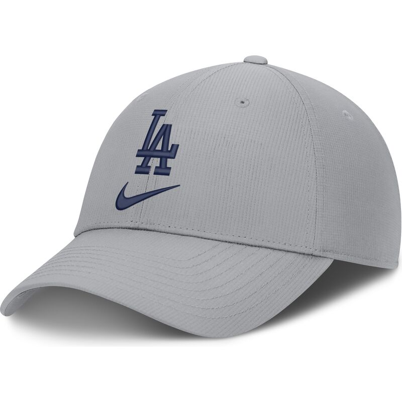 gorra-curva-gris-ajustable-primetime-club-structured-uv-poly-ripstop-de-los-angeles-dodgers-mlb-de-nike