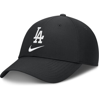 Gorra curva negra ajustable Primetime Club Structured UV Poly Ripstop de Los Angeles Dodgers MLB de Nike