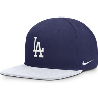Gorra plana azul y blanca snapback Nike Dri-Fit Pro Structured Square Bill de Los Angeles Dodgers MLB de Nike