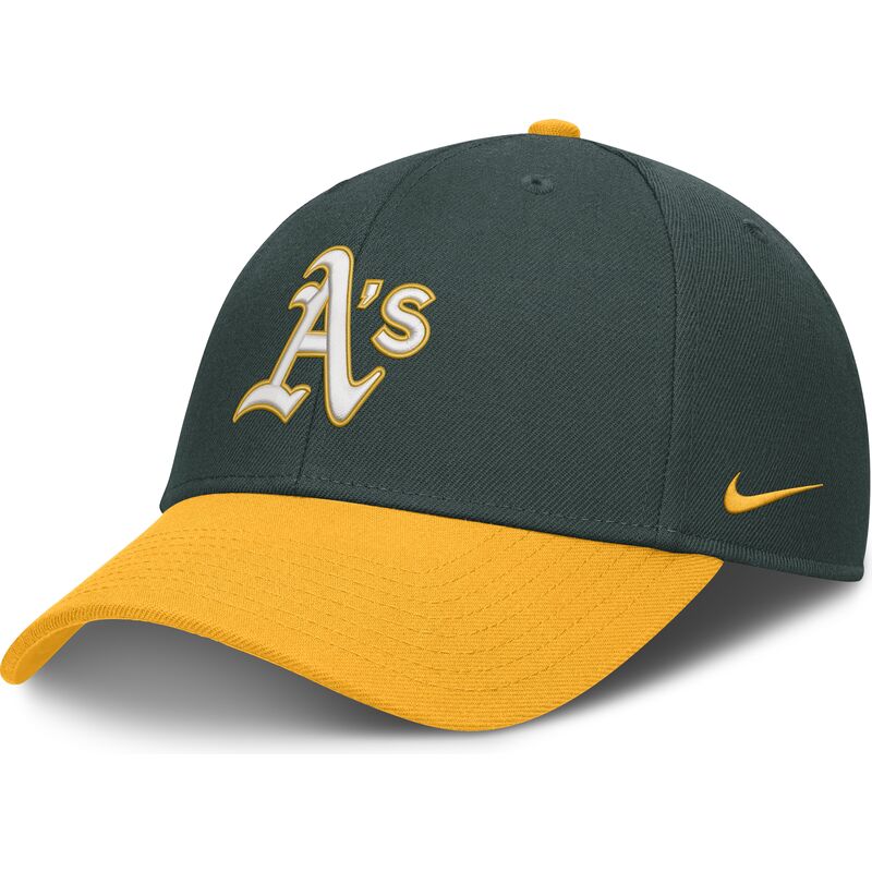 gorra-curva-verde-ajustable-dri-fit-club-structured-de-oakland-athletics-mlb-de-nike
